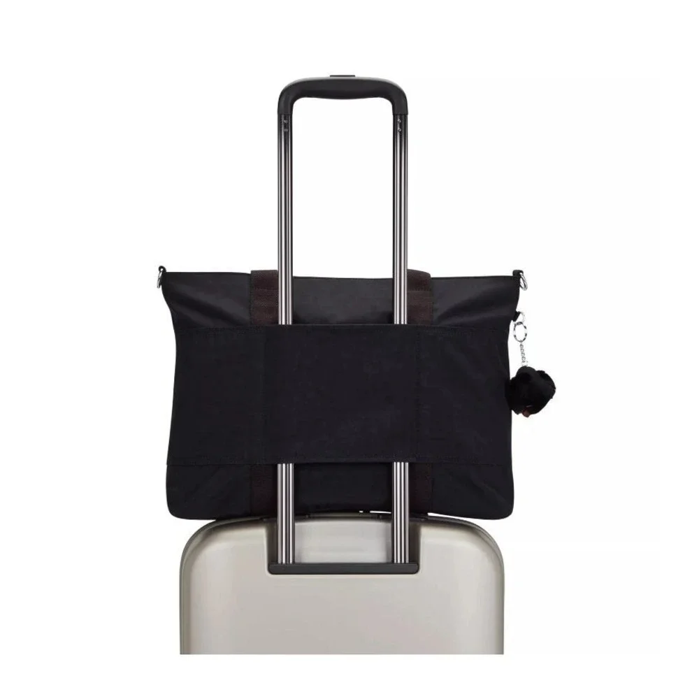 Kipling Natalie 15" Laptop Tote Bag Black Nylon New - Picture 5 of 8